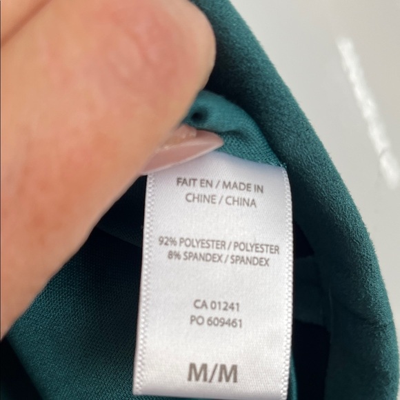 NWOT TWIK Deep Teal A-Line Faux Suede Mini Skirt Pockets Zipper Lined, Size M - Picture 8 of 9